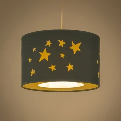 Lampe Chambre Enfant|Commode Enfant*alinea Abat-jour avec découpe motif constellation d35cm - figuerolles Bleu