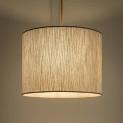 Abat-Jour Suspension|Suspension Non-Électrifiée*alinea Abat-jour conique en tissu D40cm - Blanc