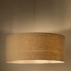 Abat-Jour Lampe|Abat-Jour Suspension*alinea Abat-jour cylindrique en coton D50cm - écru Blanc