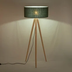 Lustre De Salle À Manger|Lustre*alinea Abat-jour cylindrique en coton D60cm - cèdre Vert