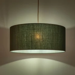 Lustre De Salle À Manger|Lustre*alinea Abat-jour cylindrique en coton D60cm - cèdre Vert