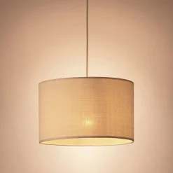 Lustre De Salle À Manger|Lustre*alinea Abat-jour cylindrique en coton D40cm - capelan Blanc