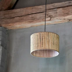 Abat-Jour Suspension|Suspension Non-Électrifiée*alinea Abat-jour cylindrique en fibres de bananier D32cm - Naturel