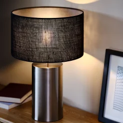 Abat-Jour Lampe|Abat-Jour Naturel*alinea Abat-jour cylindrique en jute D32cm - Noir