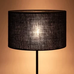 Abat-Jour Lampe|Abat-Jour Naturel*alinea Abat-jour cylindrique en jute D32cm - Noir