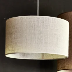 Abat-Jour Suspension|Abat-Jour Naturel*alinea Abat-jour cylindrique en jute D35cm - Blanc