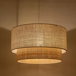 Abat-Jour Naturel|Suspension Naturelle*alinea Abat-jour cylindrique en jute D50cm - Naturel