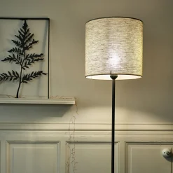 Abat-Jour Lampe|Abat-Jour Suspension*alinea Abat-jour cylindrique en lin D32cm - clair Gris