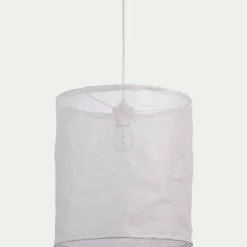 Lustre De Salle À Manger|Lustre*alinea Abat-jour cylindrique en lin D35cm - Blanc