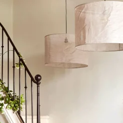 Lustre De Salle À Manger|Lustre*alinea Abat-jour cylindrique en lin D60cm - Beige