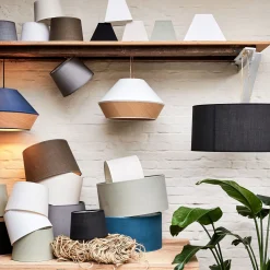 Abat-Jour Lampe*alinea Abat-jour tambour en coton - D45cm roucas Beige