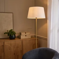 Abat-Jour Lampe*alinea Abat-jour tambour en coton D45cm - capelan Blanc