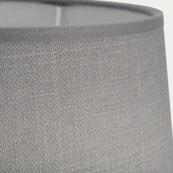 Abat-Jour Lampe*alinea Abat-jour tambour en coton D18cm - restanque Gris