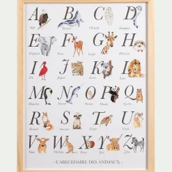 Matelas Enfant|Déco Murale*alinea Abécédaire illustré et encadré A3 Naturel