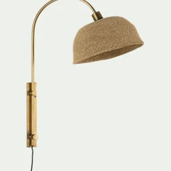 Applique Murale|Suspension Naturelle*alinea Applique murale électrifiée en métal et jonc de mer H72cm - Doré