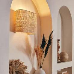 Applique Murale*alinea Applique non électrifiée en rabane l25cm - Naturel