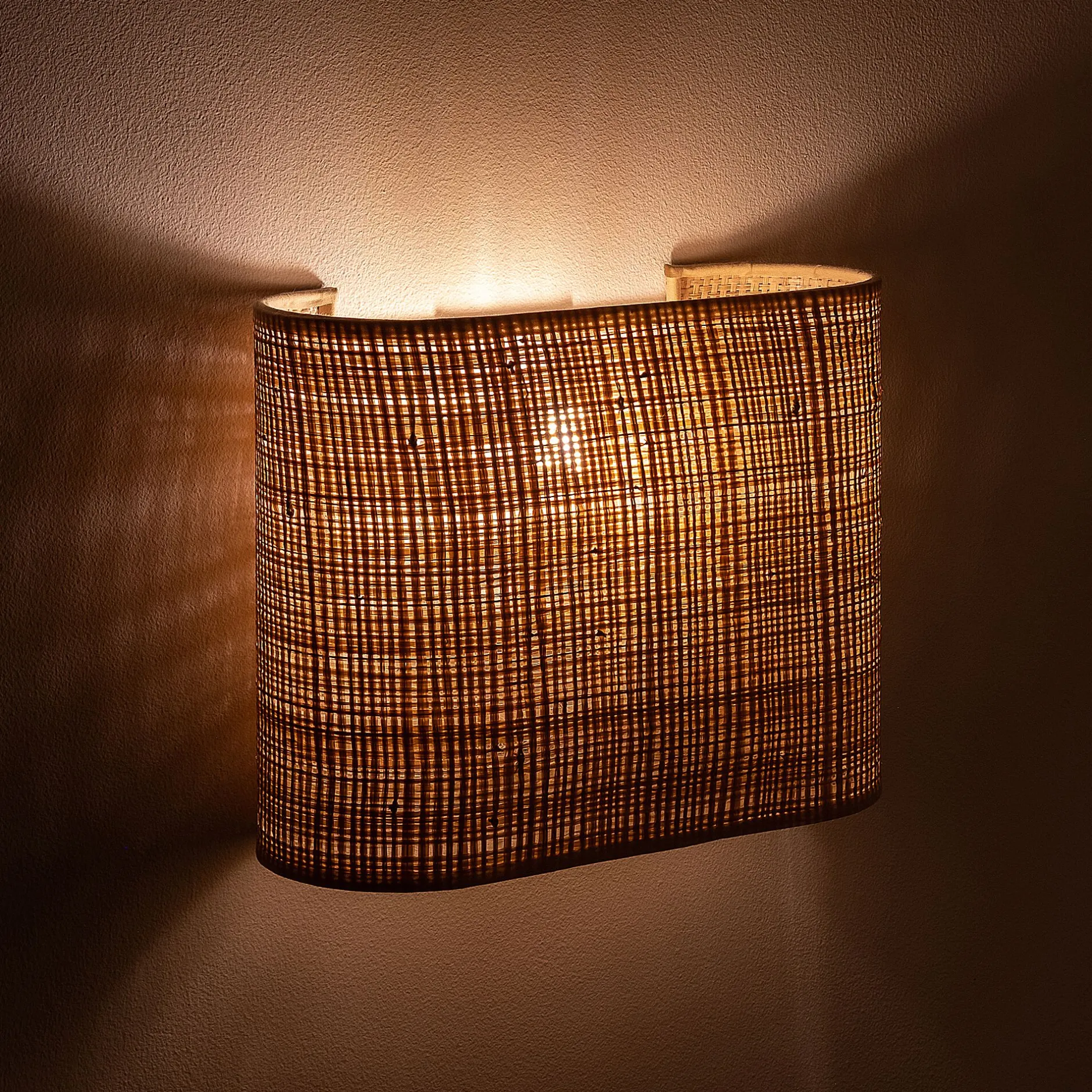 Applique Murale*alinea Applique non électrifiée en rabane l25cm - Naturel