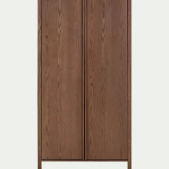 Armoire*alinea Armoire 2 portes battantes en chêne massif H192cm - Bois foncé
