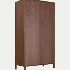 Armoire*alinea Armoire 2 portes battantes en chêne massif H192cm - Bois foncé