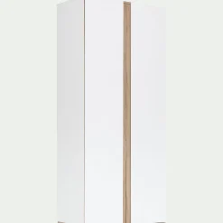 Dressing*alinea Armoire de dressing 2 portes battantes en bois effet chêne H235xL100cm - Blanc