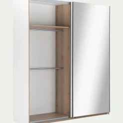 Dressing|Armoire*alinea Armoire dressing avec 2 portes coulissantes en bois effet chêne H235cm - Blanc