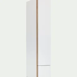 Dressing*alinea Armoire dressing avec 1 porte et 1 tiroir en bois effet chêne H235XL50cm - Blanc