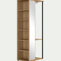 Dressing|Armoire*alinea Armoire ouverte avec miroir H210cm - Bois clair