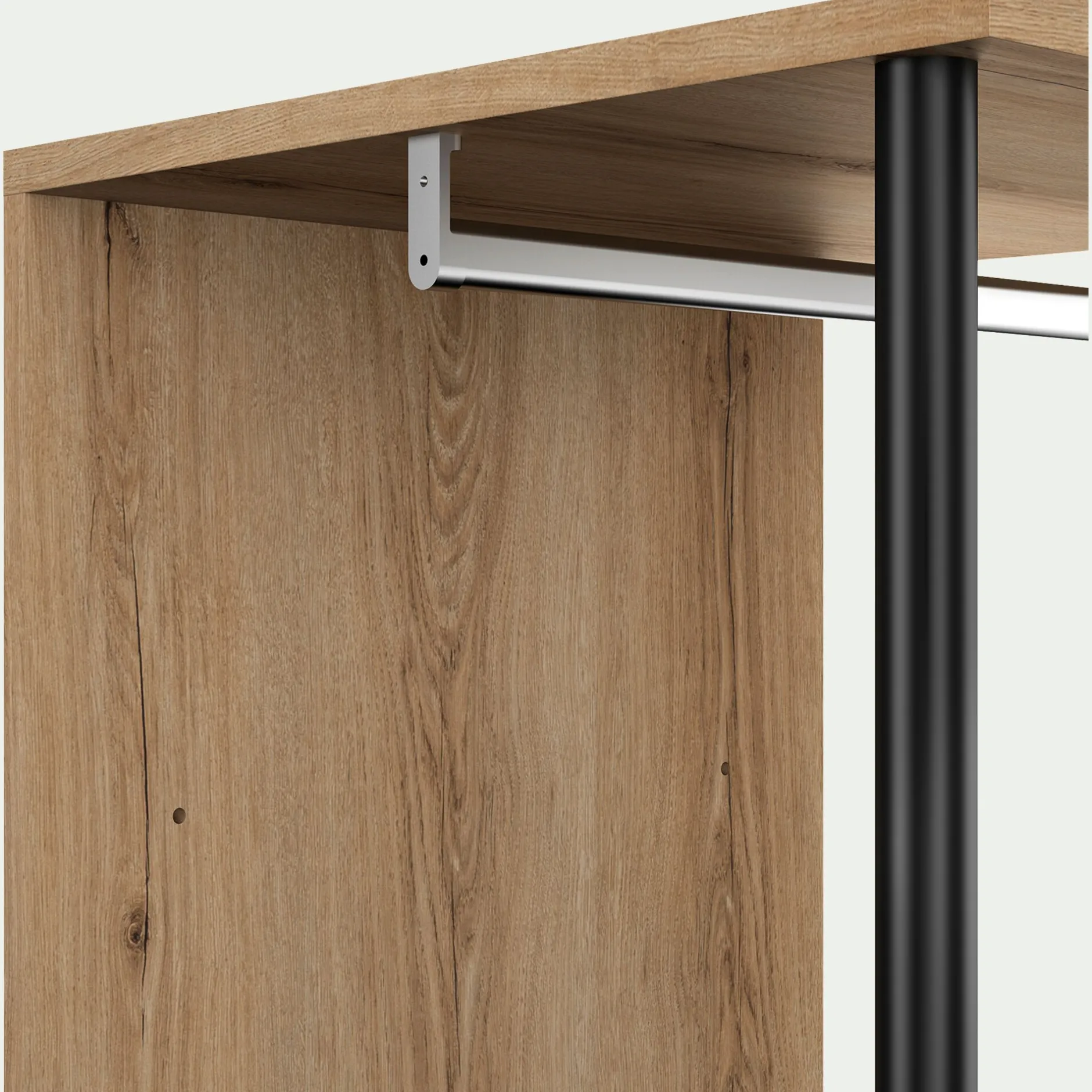 Dressing|Armoire*alinea Armoire ouverte avec miroir H210cm - Bois clair