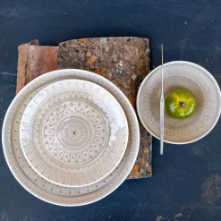 Assiette*alinea Assiette à dessert à motifs en grès D20,7cm - alpilles Beige