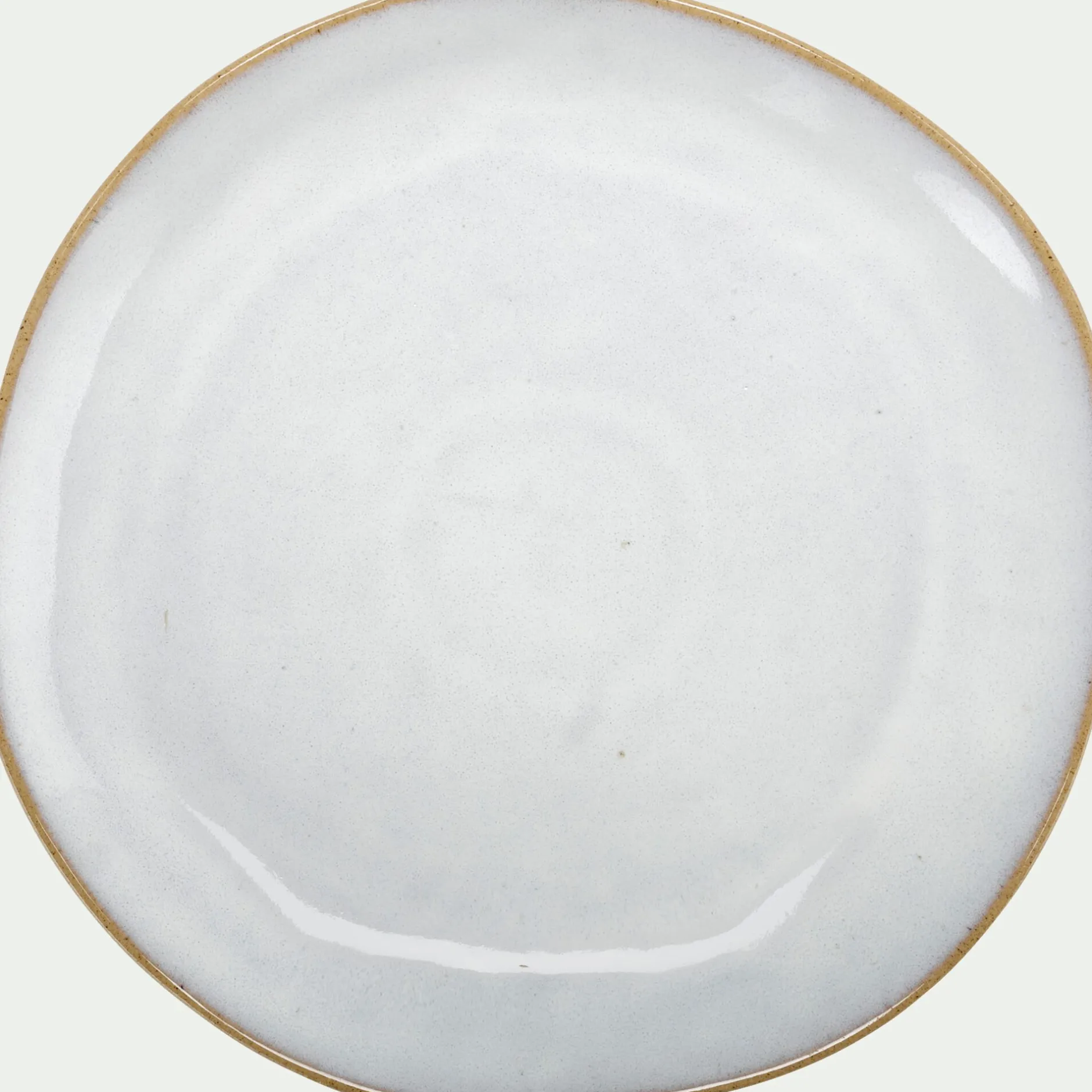 Assiette*alinea Assiette à dessert bicolore en grès recyclé D21,7cm - Blanc