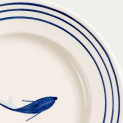 Assiette*alinea Assiette à dessert en faïence avec motif D22cm - Blanc