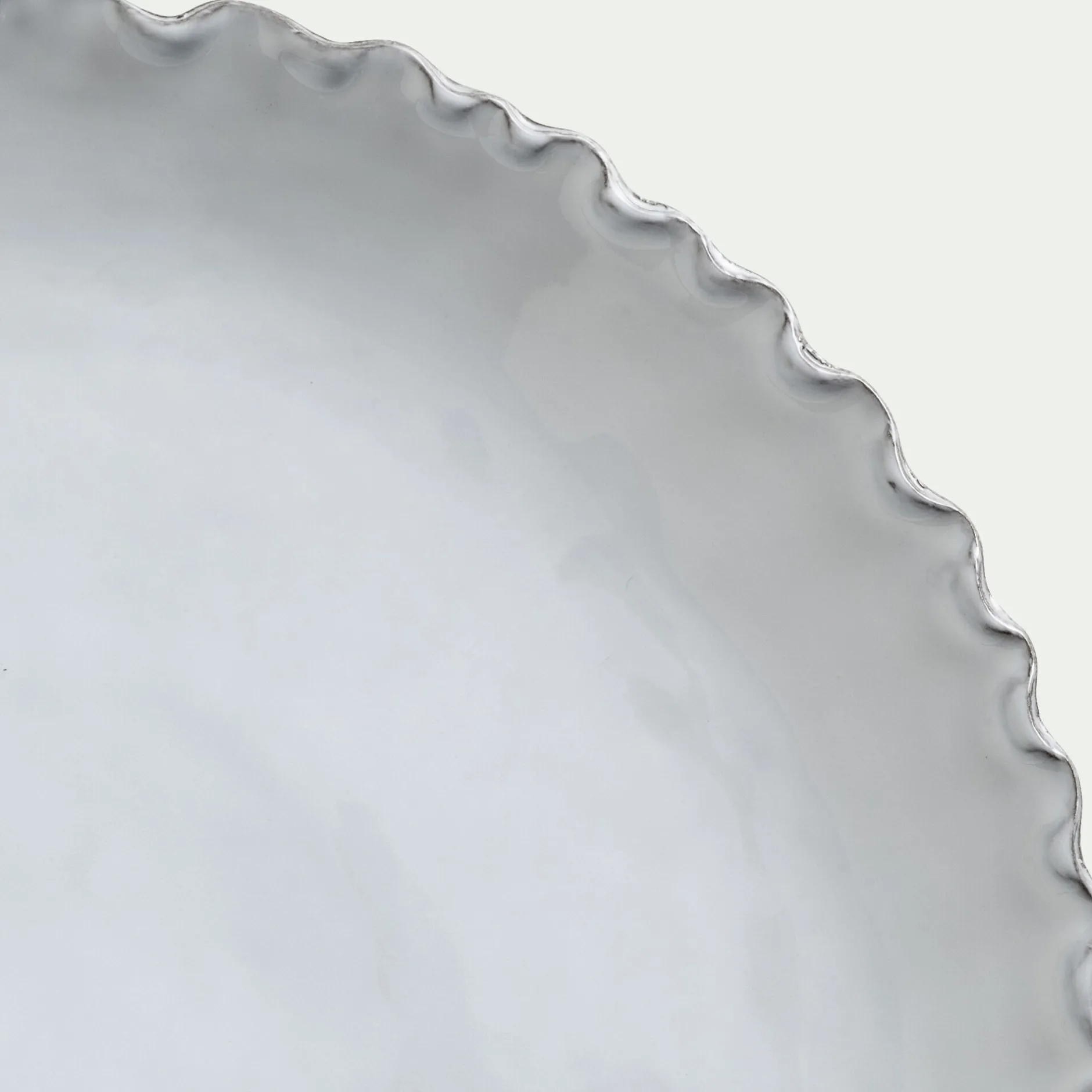 Assiette*alinea Assiette à dessert en grès D20cm - Blanc