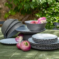 Assiette*alinea Assiette à dessert en grès D20cm - Blanc