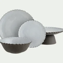 Assiette*alinea Assiette à dessert en grès D20cm - Blanc