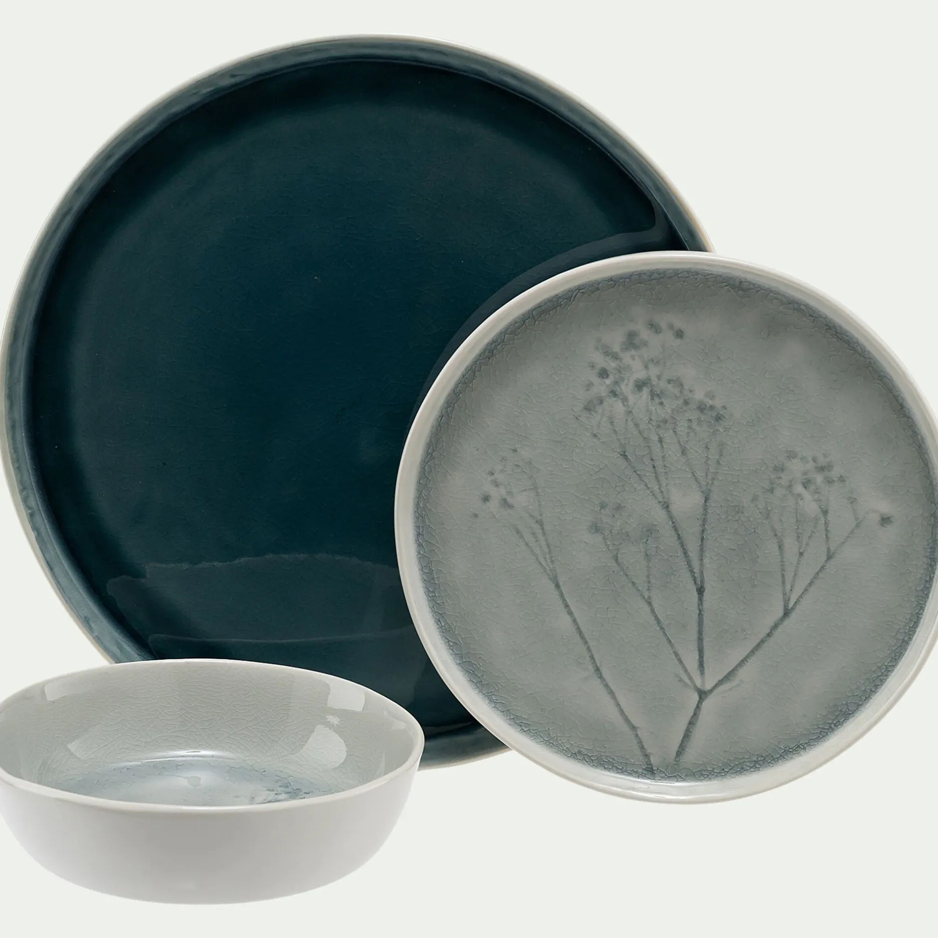 Assiette|Assiette De Noël*alinea Assiette à dessert en grès D21cm - borie Gris