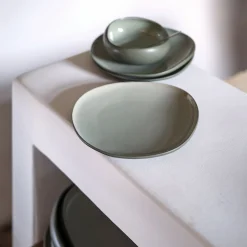 Assiette|Assiette De Noël*alinea Assiette à dessert en grès D21cm - olivier Vert