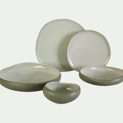 Assiette|Assiette De Noël*alinea Assiette à dessert en grès D21cm - olivier Vert