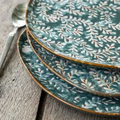 Assiette*alinea Assiette à dessert en grès D20cm - autan Bleu