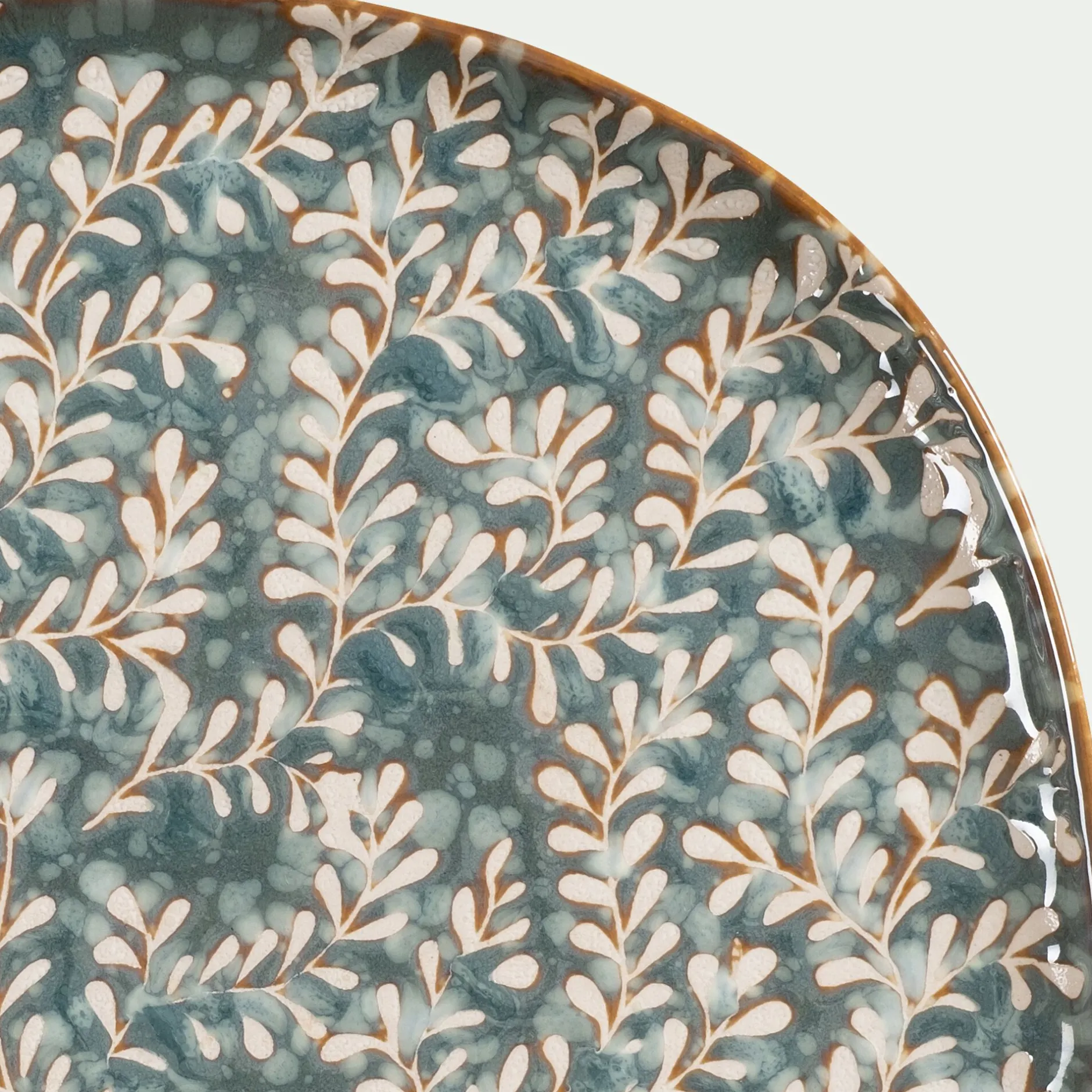 Assiette*alinea Assiette à dessert en grès D20cm - autan Bleu