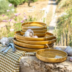 Assiette*alinea Assiette à dessert en grès D18,5cm - argan Jaune