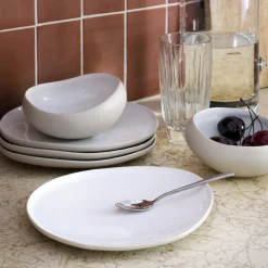 Assiette|Assiette De Noël*alinea Assiette à dessert en grès D21cm - Blanc ventoux