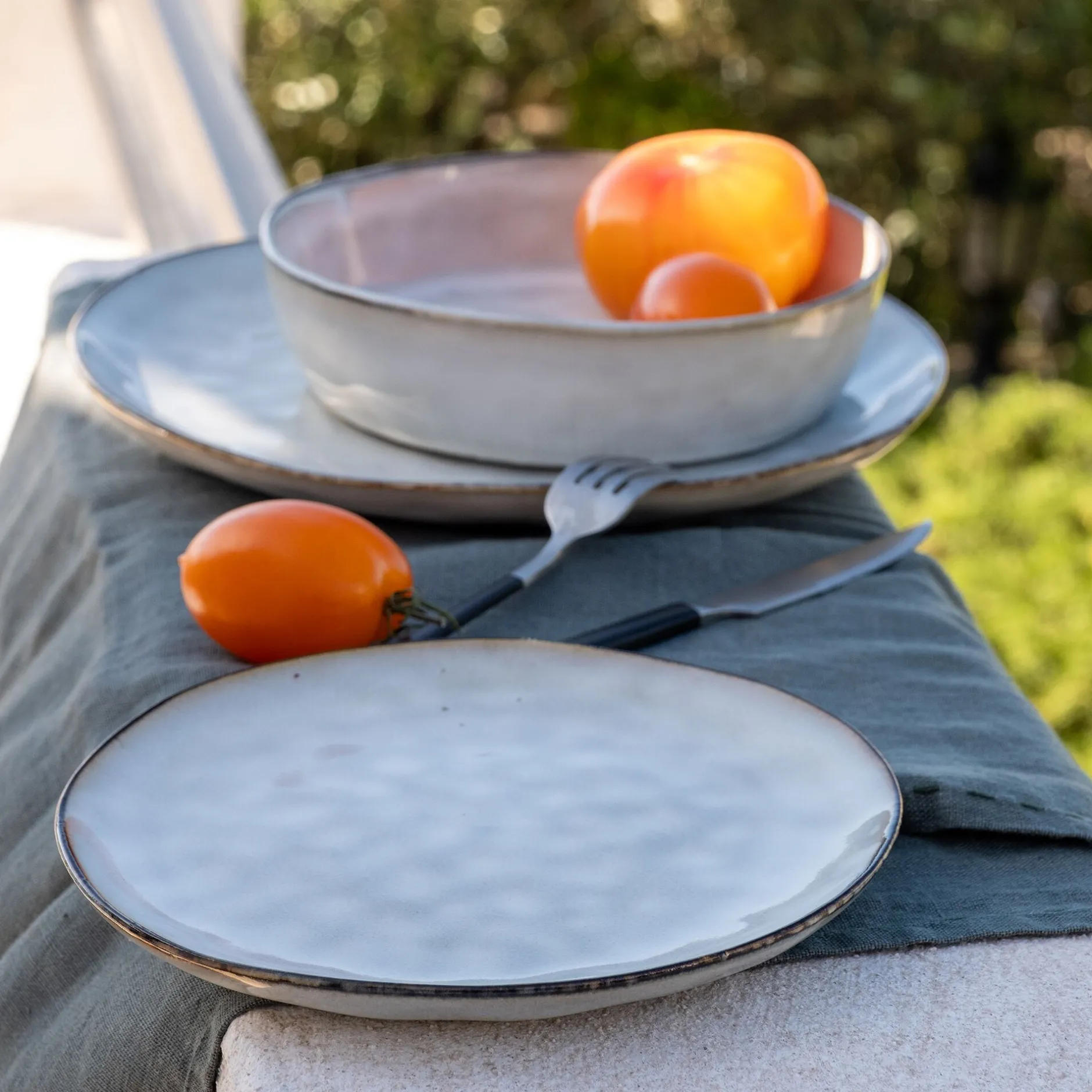 Assiette*alinea Assiette à dessert en grès D20,5cm - roucas Beige