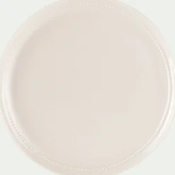 Assiette|Assiette De Noël*alinea Assiette à dessert en porcelaine avec liseré perlé D21,60cm - ventoux Blanc