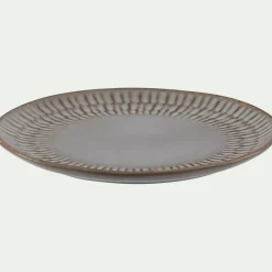 Assiette*alinea Assiette à dessert martelée en grès D21,7cm - ventoux Blanc