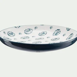 Assiette*alinea Assiette à dessert motif Amande en porcelaine D20cm - Blanc