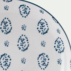 Assiette*alinea Assiette à dessert motif Amande en porcelaine D20cm - Blanc