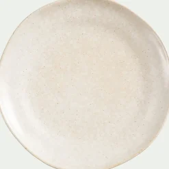 Assiette*alinea Assiette à dessert mouchetée en porcelaine D22cm - dune Blanc