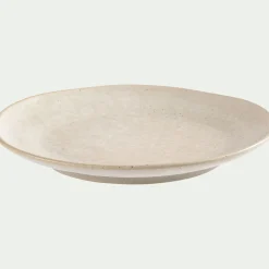 Assiette*alinea Assiette à dessert mouchetée en porcelaine D22cm - dune Blanc