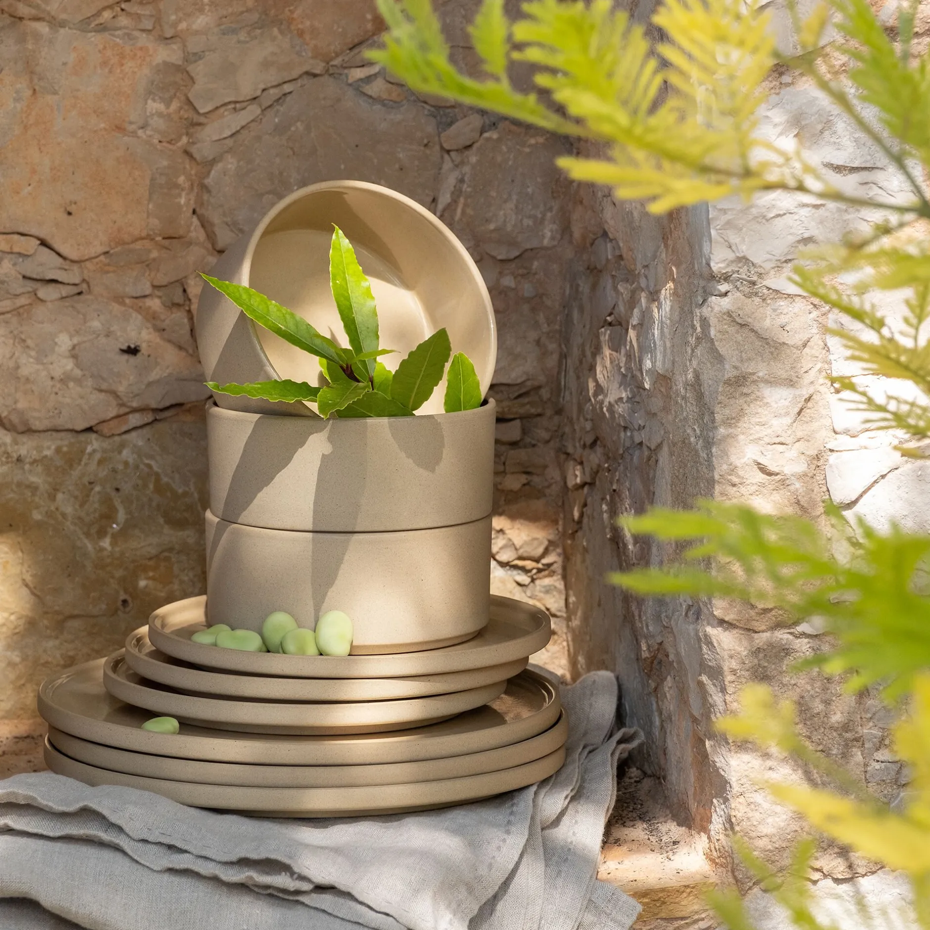 Assiette|Assiette De Noël*alinea Assiette à dessert mouchetée en grès D20cm - Beige