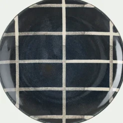 Assiette*alinea Assiette à dessert rayée en grès D21,6cm - Noir